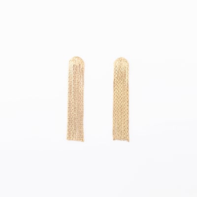 Boucles d'oreilles chaîne serpent dorée BALABOOSTE
