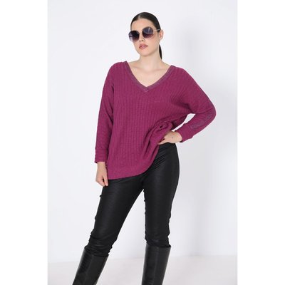 Pull en maille effet torsade avec galon JEAN-MARC PHILIPPE
