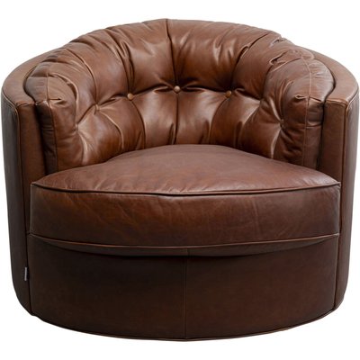 Fauteuil pivotant en cuir, MUSIC HALL KARE DESIGN