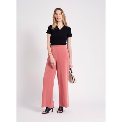 Pantalon large à détails dorés SABLE NAF NAF