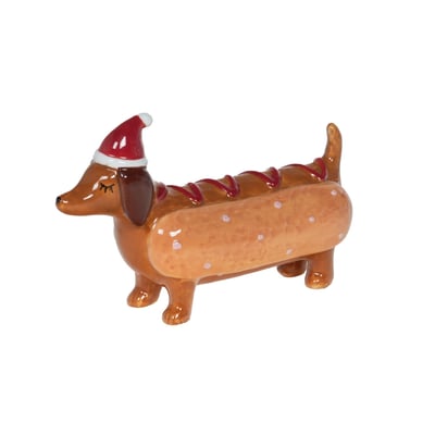 Décoration chien saucisse 15x9 cm en céramique AMADEUS
