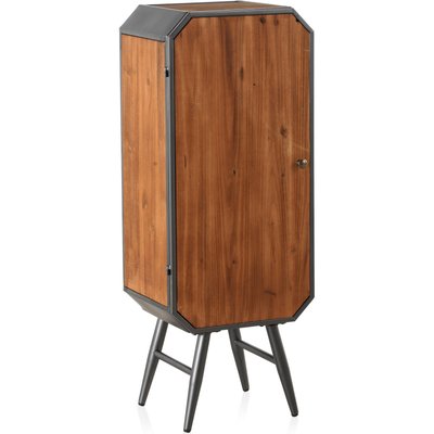 Buffet industriel une porte bois et métal naturel RECOLLECTION