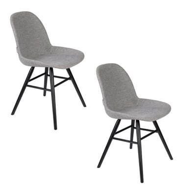 Lot de 2 chaises en tissu design - ALBERT KUIP SOFT ZUIVER