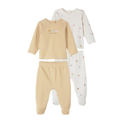 Lot de 2 pyjamas dinosaure en interlock VERTBAUDET
