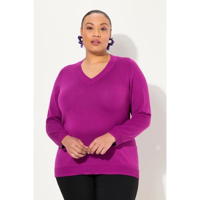 Pull V, maille fine, manches longues ULLA POPKEN