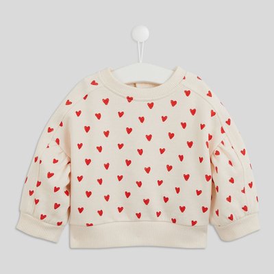 Sweat col rond manches longues imprimé, en coton BIO, certifié Oeko-Tex BOUT'CHOU