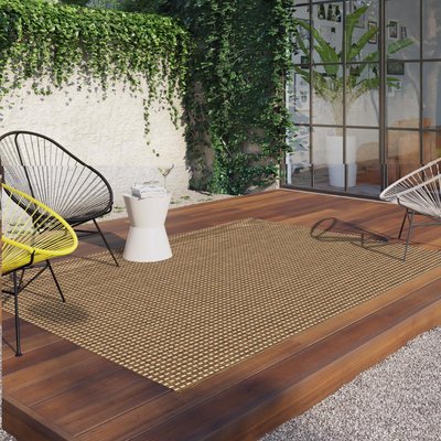 Tapis extérieur tissé kilim rectangle BOTANI 1 UN AMOUR DE TAPIS