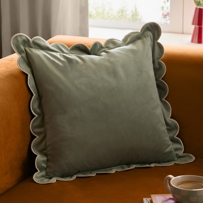 Lil Scallop Velvet Filled Cushion FURN.