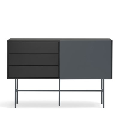 Buffet avec porte coulissante en bois L140cm - NUBE TEULAT