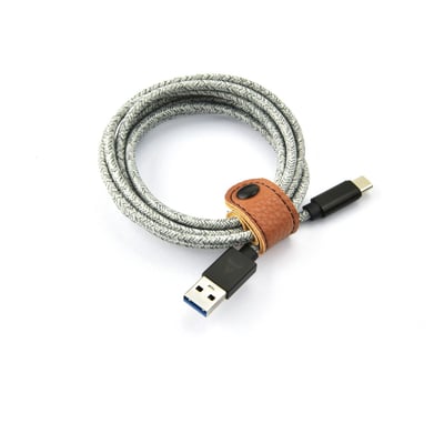 Câble USB C vers USB 2M tressé Gris ADEQWAT