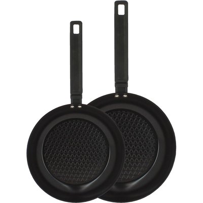 Batterie de cuisine 2 poeles 24/28cm noir MENASTYL