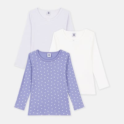 Set van 3 T-shirts met lange mouwen PETIT BATEAU