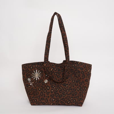 Sac cabas imprimé léopard, SIXTINE PETITE MENDIGOTE