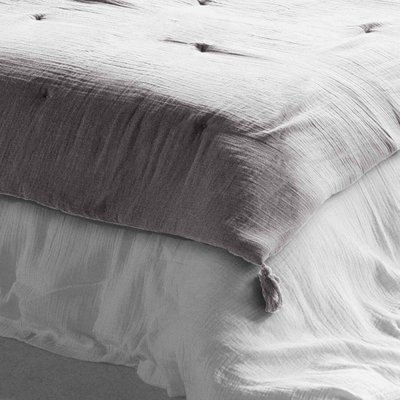 Bout De Lit Gaze De Coton Uni C DESIGN HOME TEXTILE
