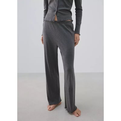 Pantalon de pyjama en coton ajouré MANGO