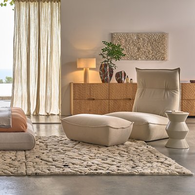 Chenille-Sessel mit verstellbarer Kopfstütze, Paol AM.PM