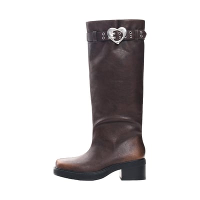 Bottes plates effet cuir DESIGUAL