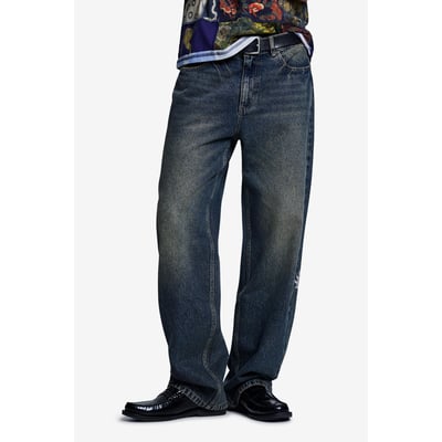 Pantalon en jean brodé DESIGUAL
