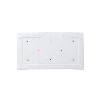 Tapis de bain coton blanc ADORE CARRE BLANC