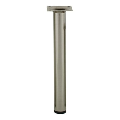 Pied Métallique Cylindrique Acier Brossé H250 Mm X D30 Mm EVOLUDIS