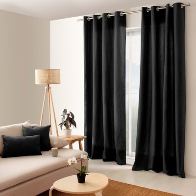 Rideau coloré en pur coton 8 œillets HOME MAISON