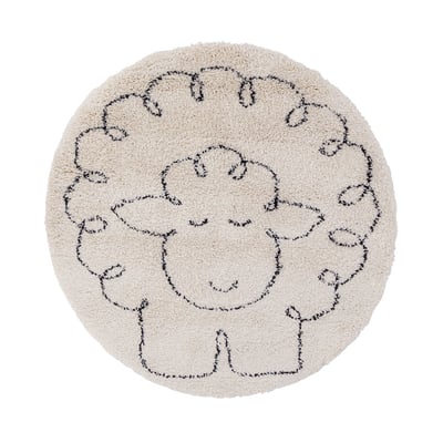 Tapis enfant rond doux et épais PETIT MOUTON AFK LIVING