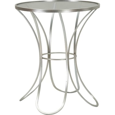 Table d'appoint ronde en fer et verre GLAM RECOLLECTION