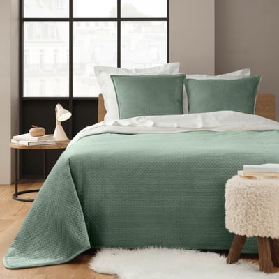 Couvre-lit matelassé velours sherpa 220x240 MYLENE DECORATIE