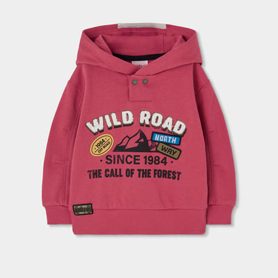 Sweat-shirt molleton garçon à capuche Wild Road BOBOLI