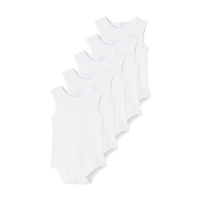 Lot de 5 bodies débardeur en interlock BASICS VERTBAUDET