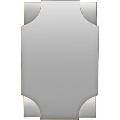 Miroir mural moderne doré avec bords biseautés élégant RECOLLECTION