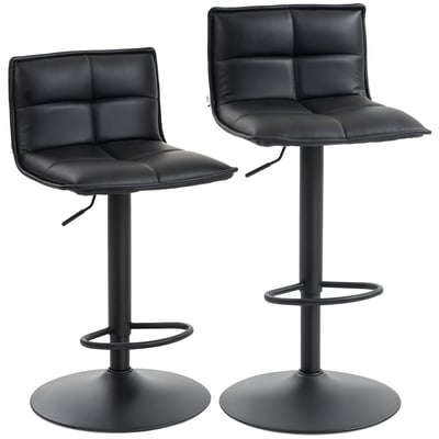 Tabouret de bar PU Noir HOMCOM