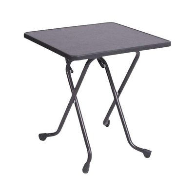 Table de jardin en acier 2 personnes en acier Cola Gris PROLOISIRS