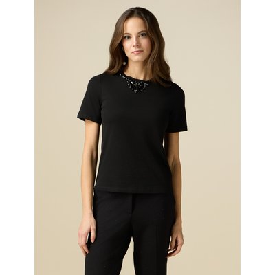 T-shirt manches courtes en jersey de coton stretch OLTRE