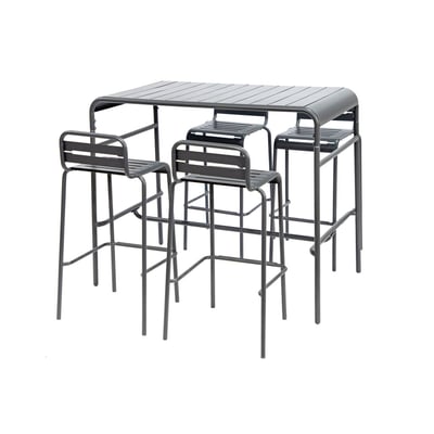 Table haute de jardin acier + 4 assises AMÉLIA SWEEEK