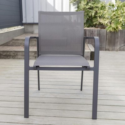 Fauteuil de jardin aluminium gris NICE PIER IMPORT