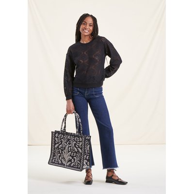 T-shirt en coton biologique avec dentelle LA FEE MARABOUTEE