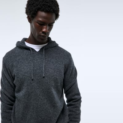 Pull à capuche en laine MONOPRIX