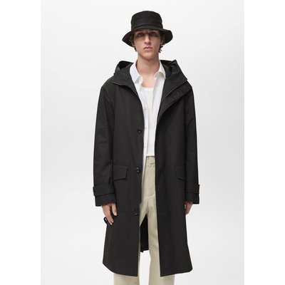 Trench ceinture à capuche MANGO MAN