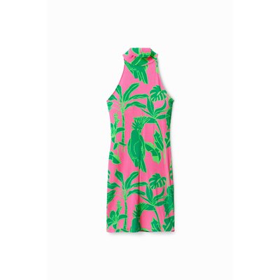 Robe courte encolure dos nu - RED - L DESIGUAL