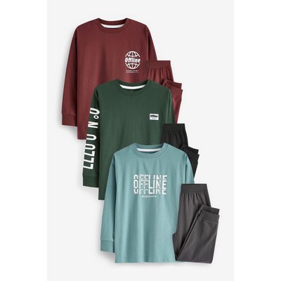 Pyjamas à manches longues, lot de 3 NEXT