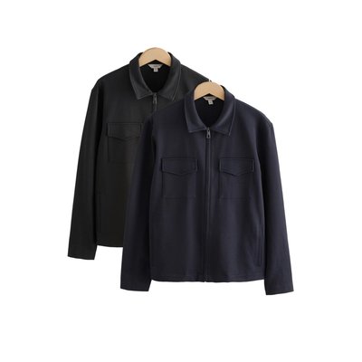 Veste chemise coton jersey mélangés, lot de 2 NEXT