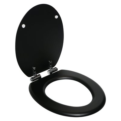Abattant WC noir en bois, EASY SENSEA