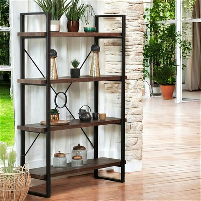 Etagère bois recyclé et métal 4 niveaux SAMOA PIER IMPORT