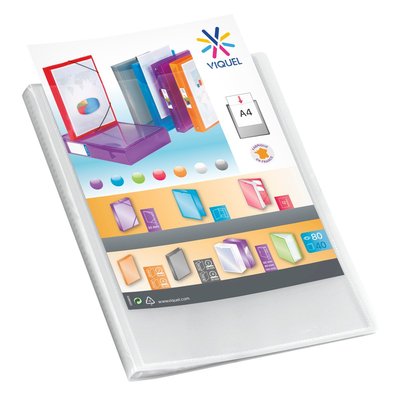 3 porte-vues reliures 80 vues en plastique translucide format A4 PROPYGLASS VIQUEL