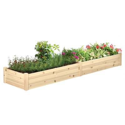 Carré potager de jardin grande taille bois de sapin OUTSUNNY