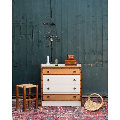 Commode en rotin Olga N°185 - Bon état DEBONGOUT