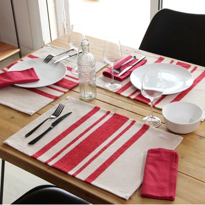Lot de 4 Sets de table coton épais Rustique SUD ETOFFE