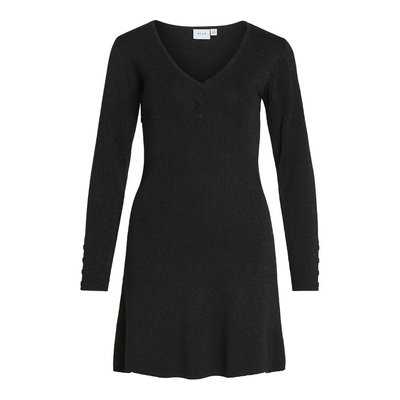Robe maille brillante, col V VILA