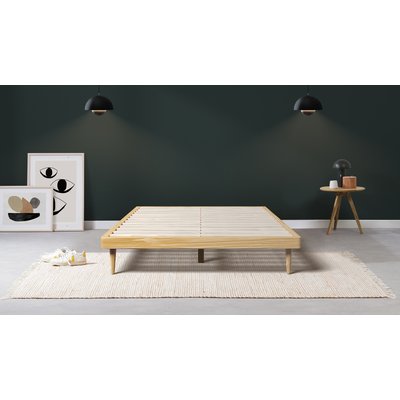 Sommier bois clair Alba finition chêne sommier inclus HYPNIA